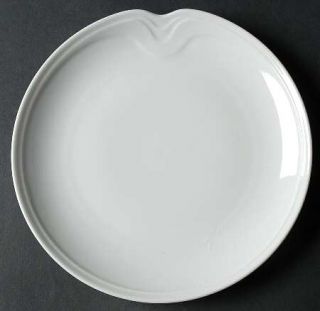 Kaiser Domino Salad Plate, Fine China Dinnerware   White, Embossed Curves Edge,