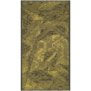 Safavieh Palazzo Black/ Green Over dyed Chenille Rug (2 X 36)