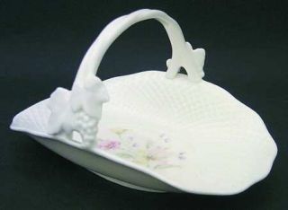 Mikasa Pastel Garden Small Basket, Fine China Dinnerware   Floral Design,Bone