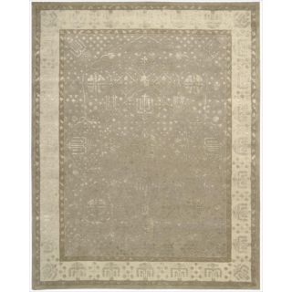 Nourison Hand tufted Symphony Bordered Warm Taupe Rug (96 X 13)