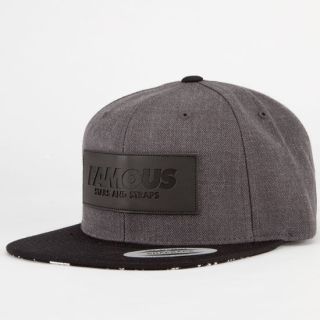 Emboxed Logo Mens Strapback Hat Charcoal One Size For Men