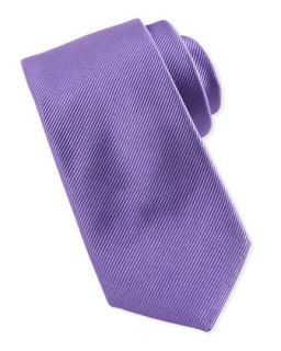 Solid Bias Ribbed Silk Tie, Lavender