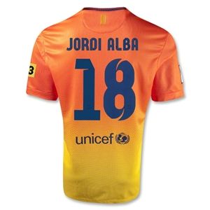 Nike Barcelona 12/13 JORDI ALBA Away Soccer Jersey