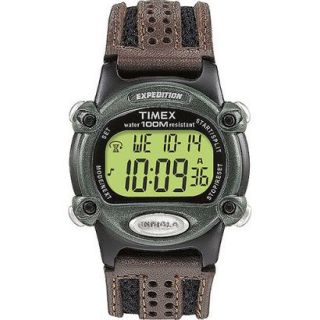 Mens Timex Expedition Digital Watch   Black/Brown