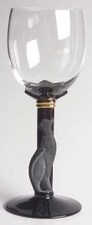 Christian Dior Casablanca (Black Stem) Wine Glass   Black Cat Stem