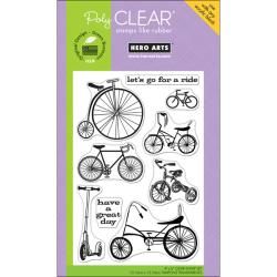 Hero Arts 4x6 inch Joy Ride Clear Stamps Sheet (4 inches x 6 inches 100 percent photo polymerNaturally conducts ink for precise impressionsDurable, tear resistant, easy to storeDesign Joy RideSize 4 inches x 6 inches)