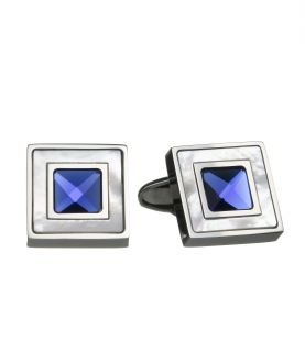 Blue Cats Eye Mother of Pearl Square Cufflinks JoS. A. Bank