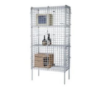 Focus Security Cage, Chrome Plated, 24 in D x 60 in L x 63 in H, Cage Only