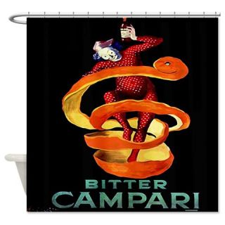  Vintage Italian Cappiello Campari Shower Curtain  Use code FREECART at Checkout