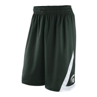 Nike Knit Perforated (Michigan State) Mens Basketball Shorts   Green