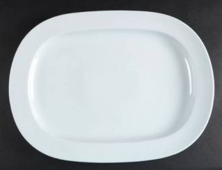 Thomas Vario White 16 Oval Serving Platter, Fine China Dinnerware   All White,