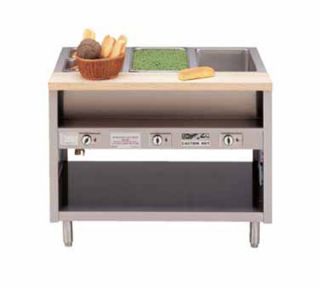 Piper Products 58 in Hot Food Serving Counter, 4 Wells, Modular, Enclosed Cabinet Base, 120V