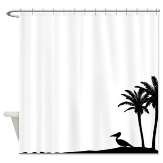  Pelican bird on Palm Beach Shower Curtain  Use code FREECART at Checkout