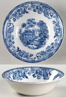 Alfred Meakin Tonquin Blue Coupe Cereal Bowl, Fine China Dinnerware   Blue Scene