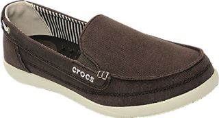 Womens Crocs Walu Canvas Loafer   Espresso/Stucco Casual Shoes