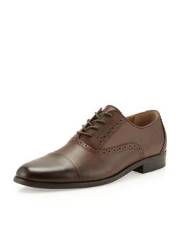 Op Tip Leather Lace Up, Dark Brown