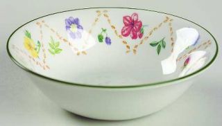Johnson Brothers Diamond Flowers Coupe Cereal Bowl, Fine China Dinnerware   Flor