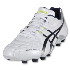 Asics DS Light 5 Cleats (Pearl White/Navy/Metallic Silver/Limeade)
