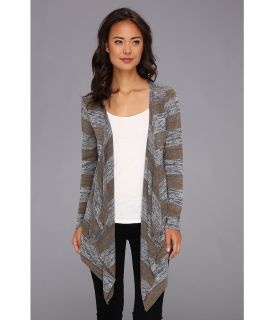 Gabriella Rocha Midtown Long Sleeve Cardigan Womens Sweater (Brown)