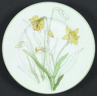 Block China Daffodil Bread & Butter Plate, Fine China Dinnerware   Watercolors,G