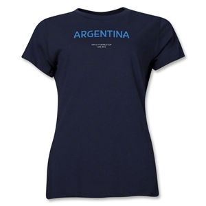 Argentina 2013 FIFA U 17 World Cup UAE Womens T Shirt (Navy)