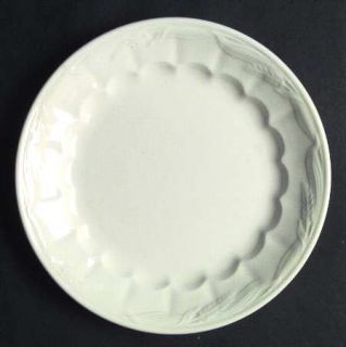 Royal Staffordshire Wheat Dinner Plate, Fine China Dinnerware   White, Raised Wh
