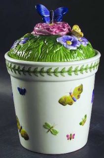 Portmeirion Botanic Garden Countertop Collection Figurine Cookie Jar & Lid, Fine