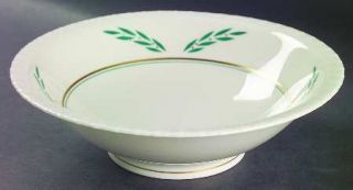 Hanover Coronation 9 Round Vegetable Bowl, Fine China Dinnerware   Green Leaf D