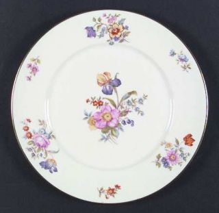 Lamberton Linda Lee Dinner Plate, Fine China Dinnerware   Floral Groups Rim & Ce