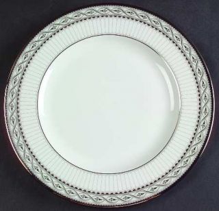 Gorham Brandywine Salad Plate, Fine China Dinnerware   Grand Estate,White,Platin