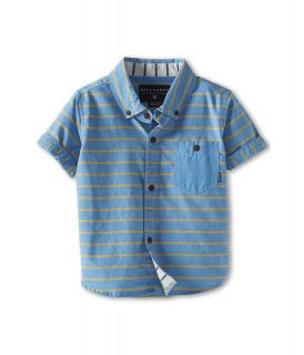 Billabong Kids Endless S/S Woven Boys Short Sleeve Button Up (Blue)