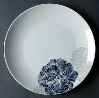 Oneida Bonsai Dinner Plate, Fine China Dinnerware   Navy Blue & White,Floral,Cou