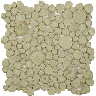 Somertile 11x11 in Quarry Green Moss Porcelain Mosaic Tile (pack Of 10)