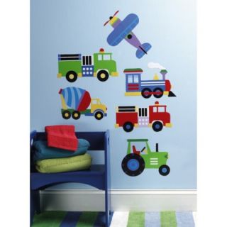 Wallies Peel and Stick Wall Decal   OK Trains, Planes & Trucks