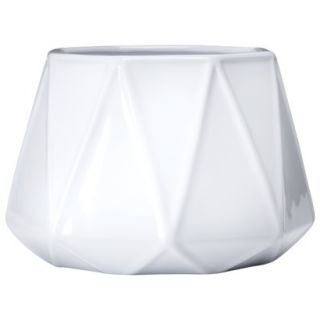 Prism Tapered Vase Wide   White