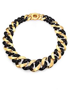 Marc by Marc Jacobs Mixed Link Necklace   Black Gold
