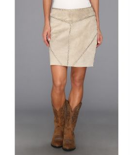Stetson Tan Suede Skirt w/ Whipstitch Detail Womens Skirt (Tan)