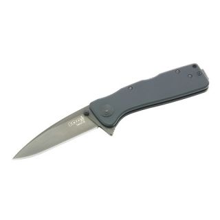 SOG Knives TWI21 Twitch XL Straight Edge Folding Knife Black TiNi w/Black Handle