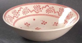 Johnson Brothers Petite Fleur Burgundy/Pink Coupe Cereal Bowl, Fine China Dinner
