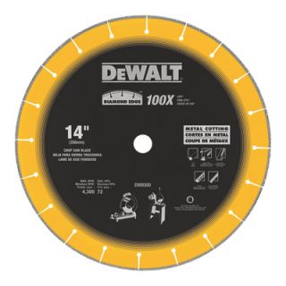 DEWALT Diamond Edge Chop Saw Blade   14 Inch x 1 Inch, Model DW8500