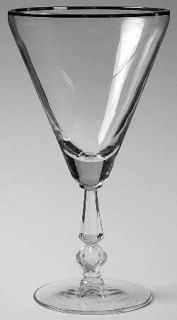 Tiffin Franciscan Grace (Plat. Trim) Water Goblet   Stem #17648         Platinum