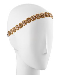 Golden Crystal Flower Headband