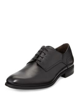 Leather Lace Up Oxfords, Black