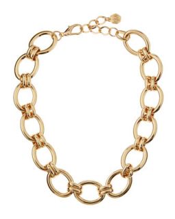 Double Link Chain Necklace, Golden