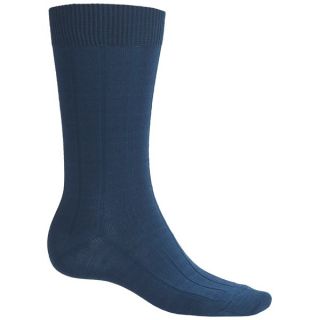 b.ella 13x3 Rib Socks   Cotton Cashmere (For Men)   BLUE DENIM (O/S )