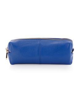 Leather Zip Case, Electric Blue