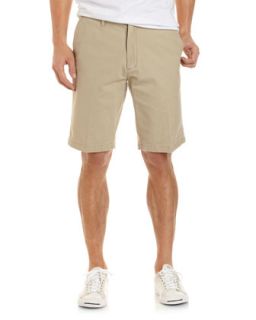 Flat Front Shorts, Oyster