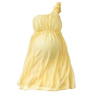 Merona Maternity One Shoulder Rosette Dress   Yellow M