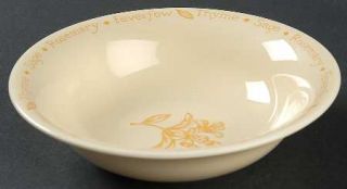 Royal Worcester Herb Garden Yellow Glaze Soup/Cereal Bowl, Fine China Dinnerware