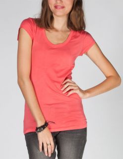 V Neck Womens Tee Coral In Sizes Small, Medium, Large For Women 22875531